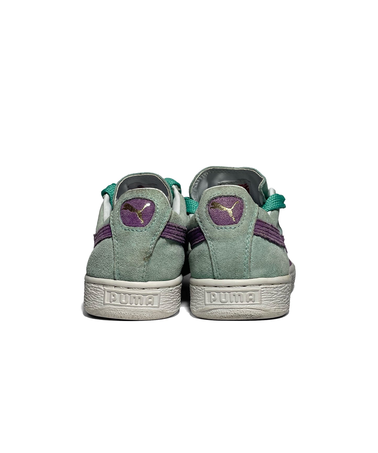 Puma Suede Classic Mint Green & Purple Colorway