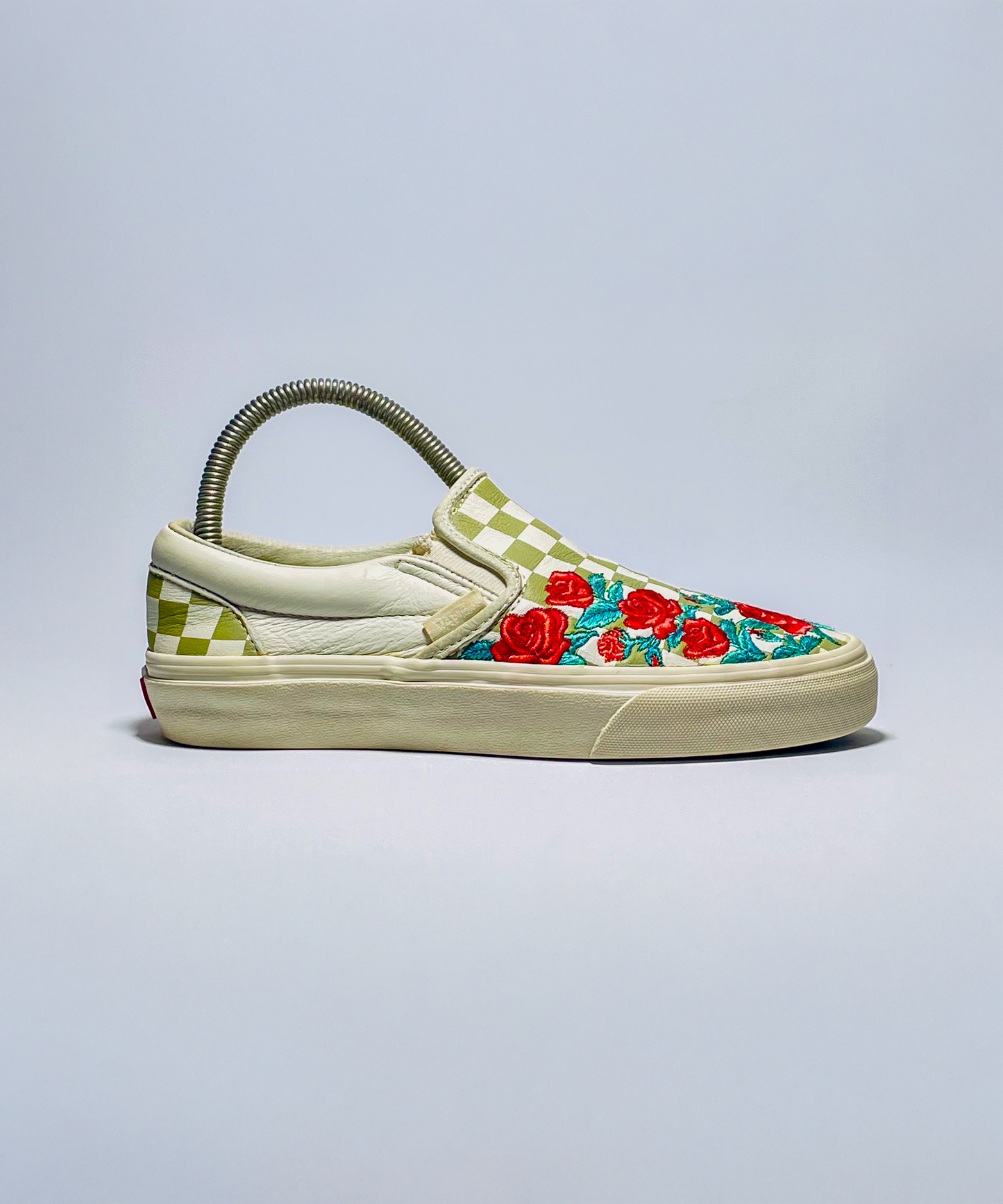Vans Slip-on Rose Embroidery Checker