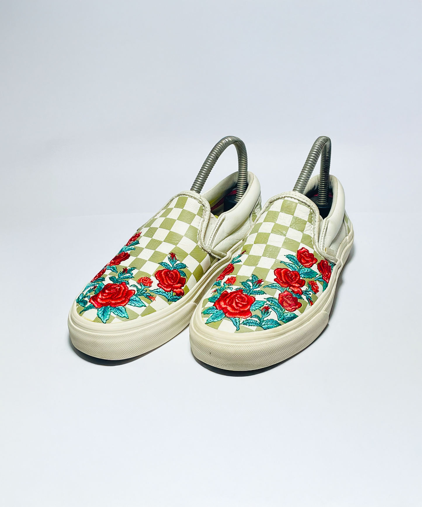 Vans Slip-on Rose Embroidery Checker