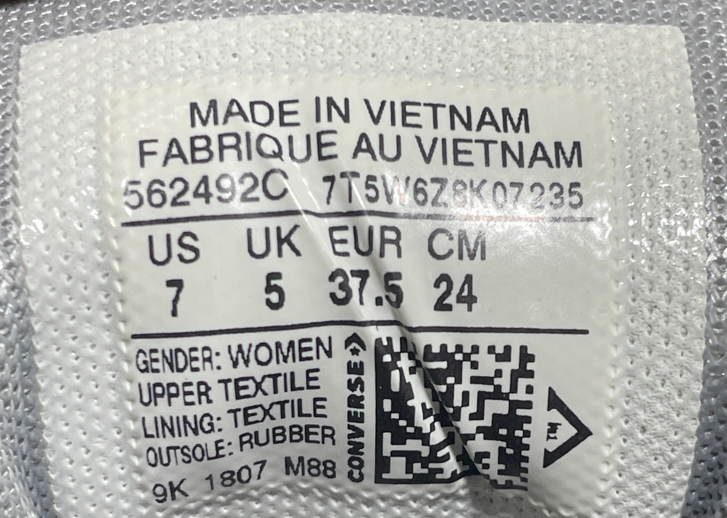 Converse Chuck Taylor All Star Gray Textile High Top